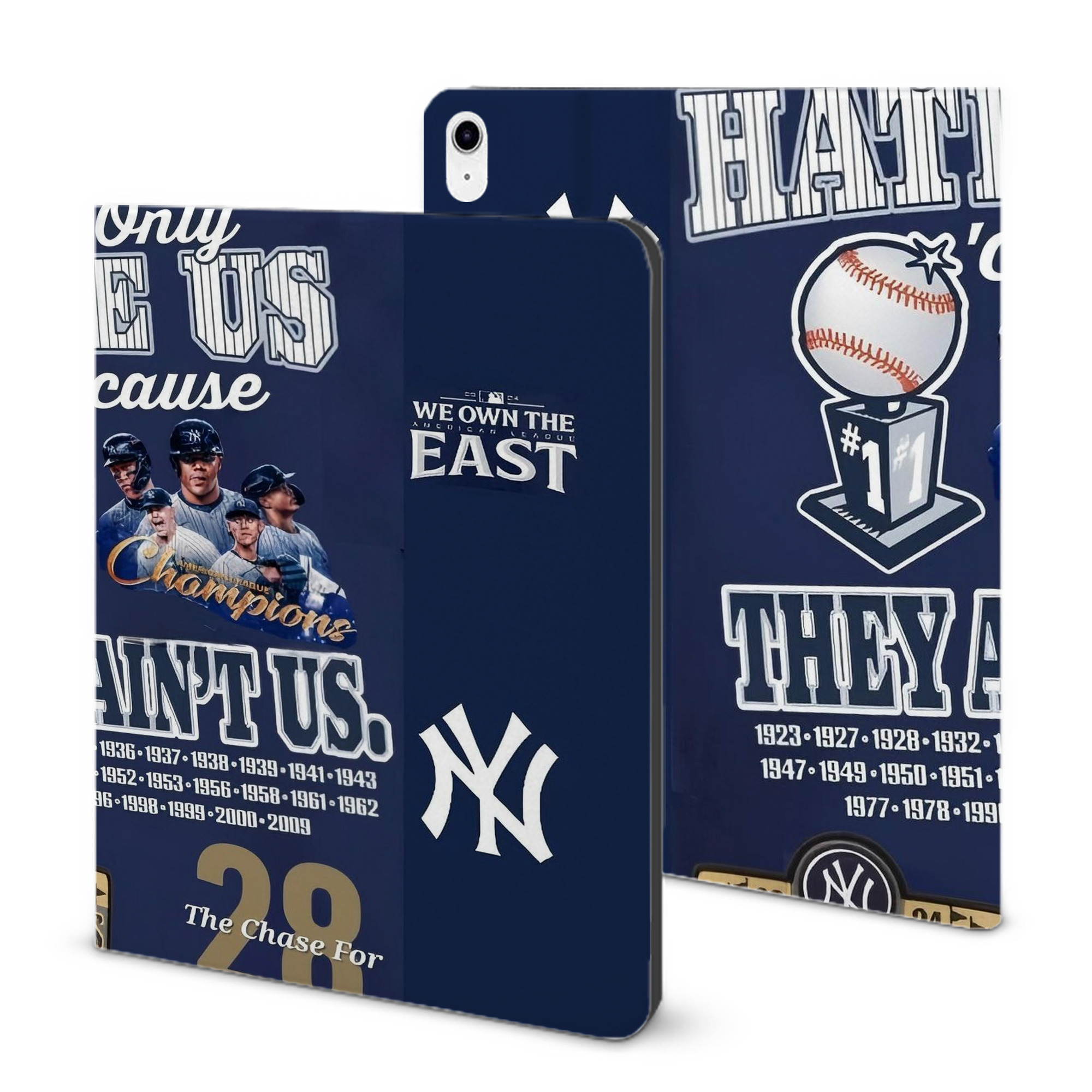 New York Yankees 358 IPad Case Without Pencil Slot – Book-Style Cover With PU Leather & TPU – Slim, Durable, Scratch-Resistant, Full Protection & Easy Access